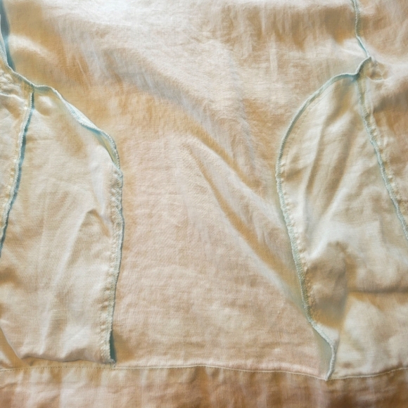 Women's Sleeveless LINEN Tunic Top - Light AQUA by PURE JILL size L - Picture 5 of 10